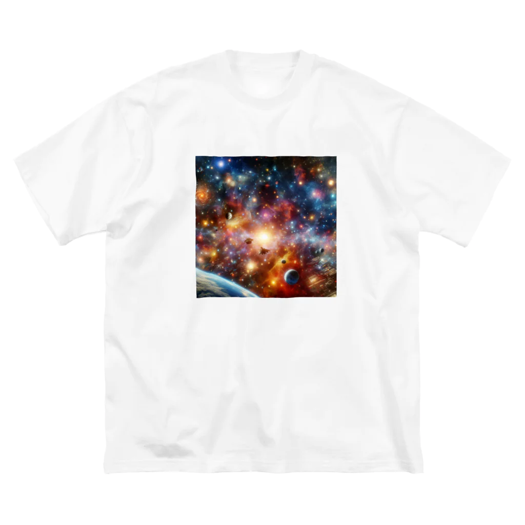 何でもありデザインの広大な宇宙 ビッグシルエットTシャツ