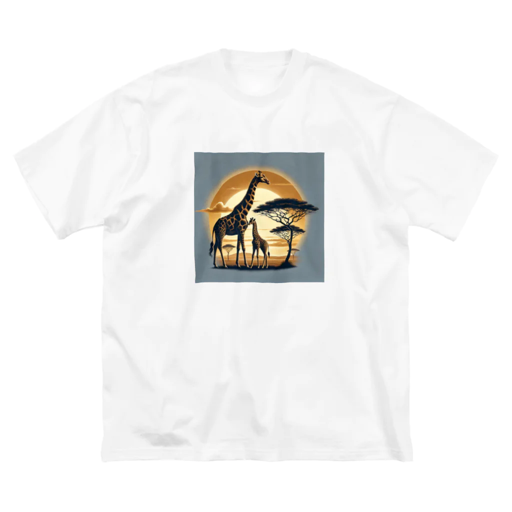 akinyan3128の夕日の中のキリンさん Big T-Shirt