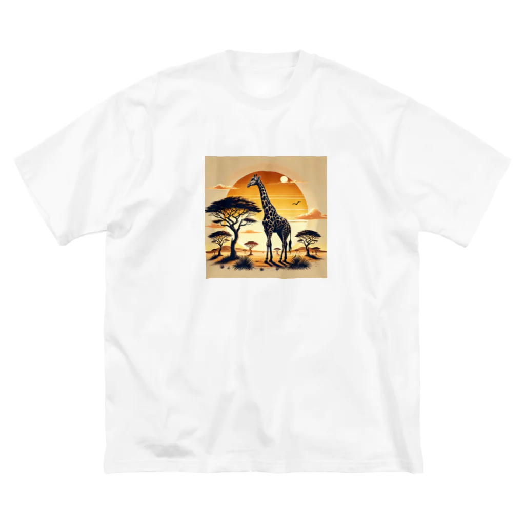 akinyan3128の夕日の中のキリンさん Big T-Shirt