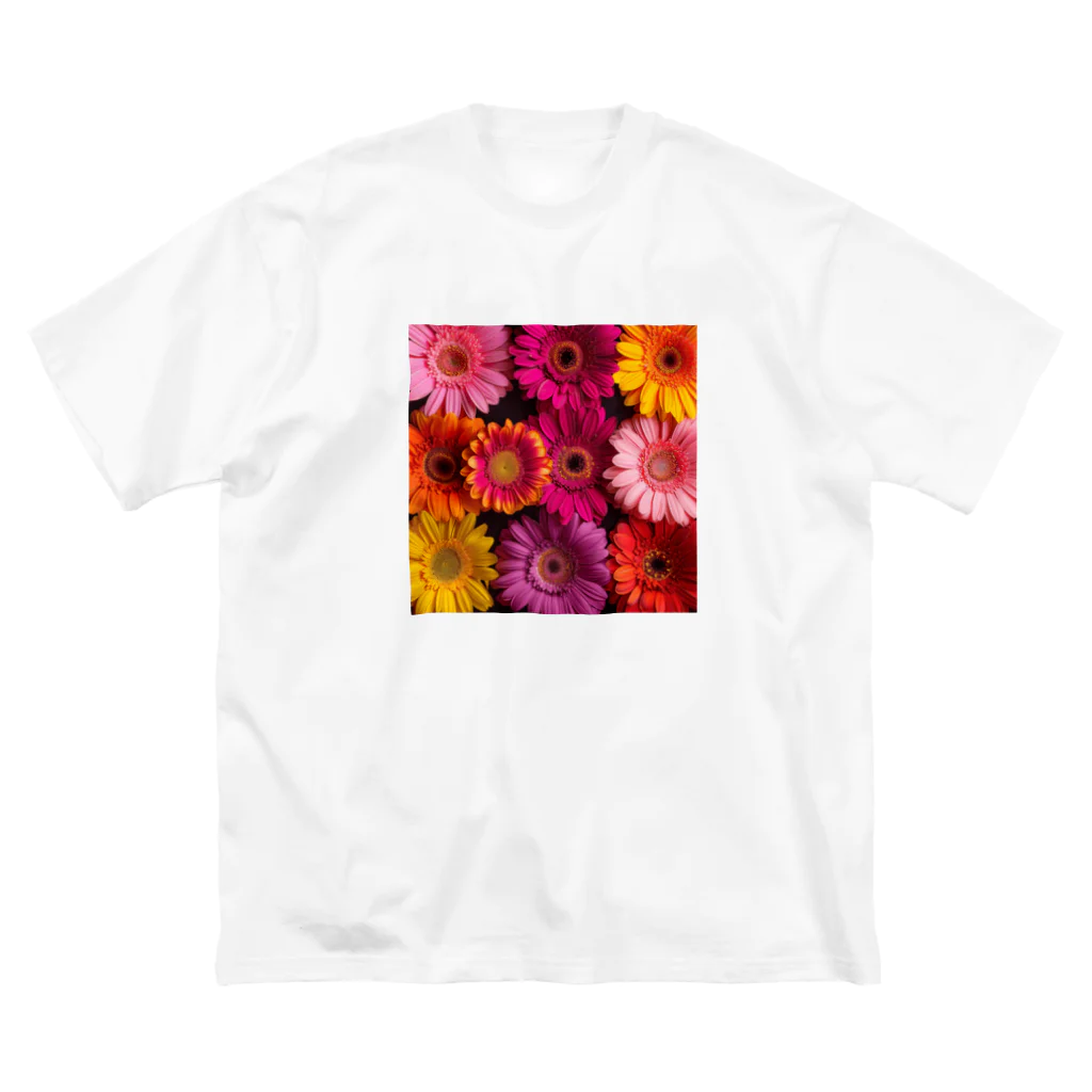 オンラインショップイエローリーフの色鮮やかな綺麗な花 ビッグシルエットTシャツ