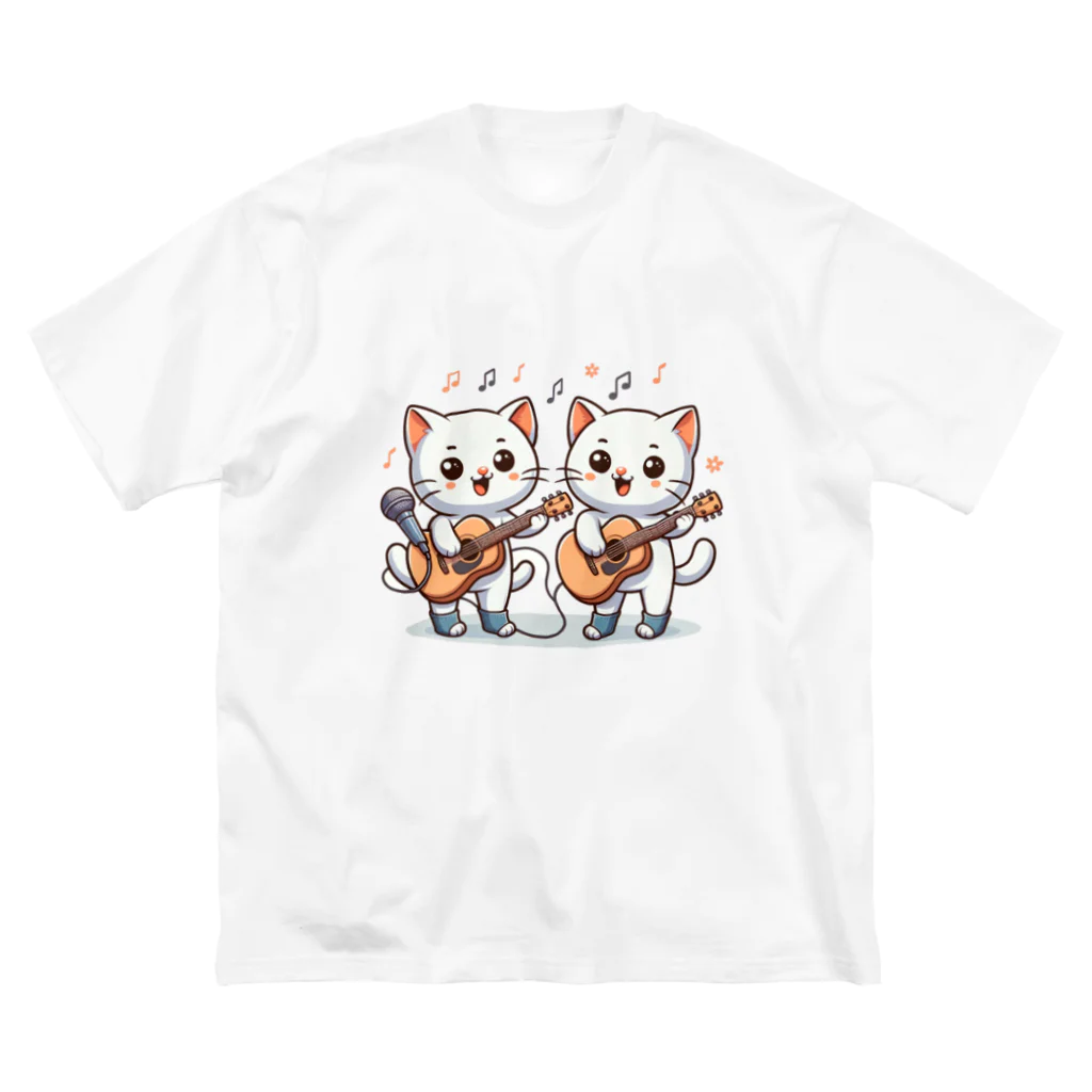 チェリモヤのねこコーラス 12 ビッグシルエットTシャツ