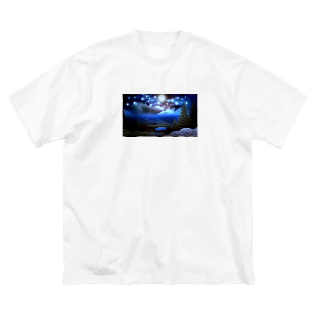 zakki-Rの山の夜景 ビッグシルエットTシャツ