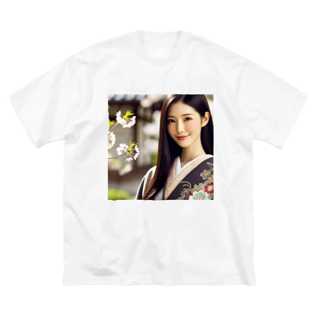 mitsuhiroのAI美女(着物編) ビッグシルエットTシャツ