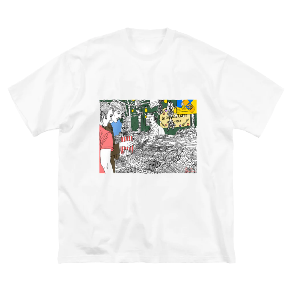 Anriのグミ売り屋台 ビッグシルエットTシャツ