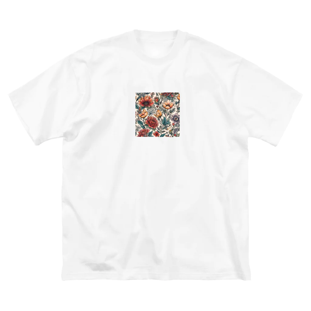 PlayfulBaseの花柄 ビッグシルエットTシャツ