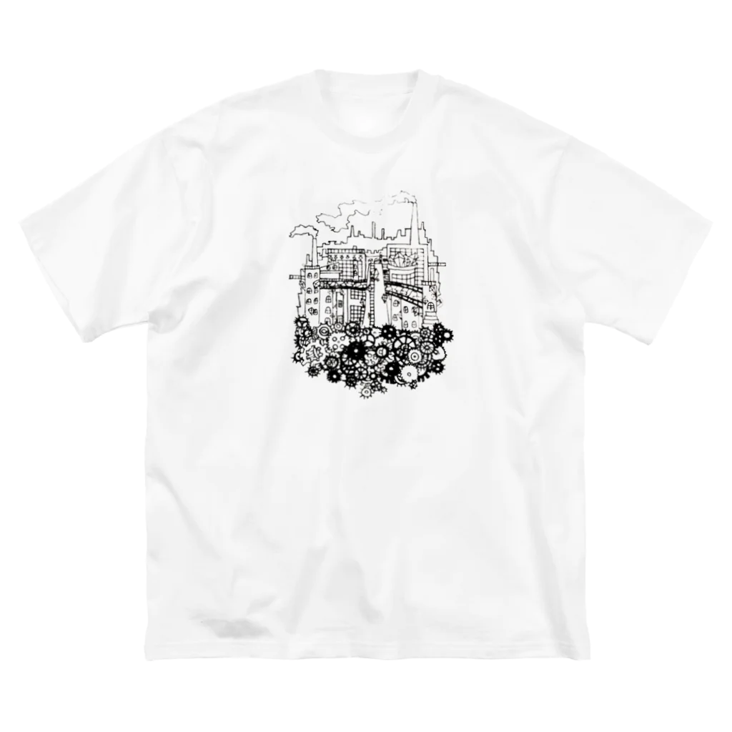 すずの工場都市 ビッグシルエットTシャツ