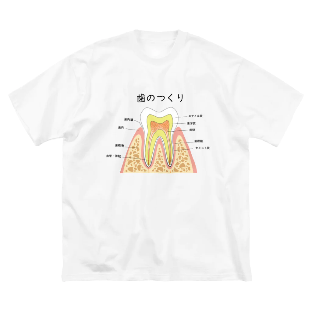 miu8080の歯のつくり ビッグシルエットTシャツ