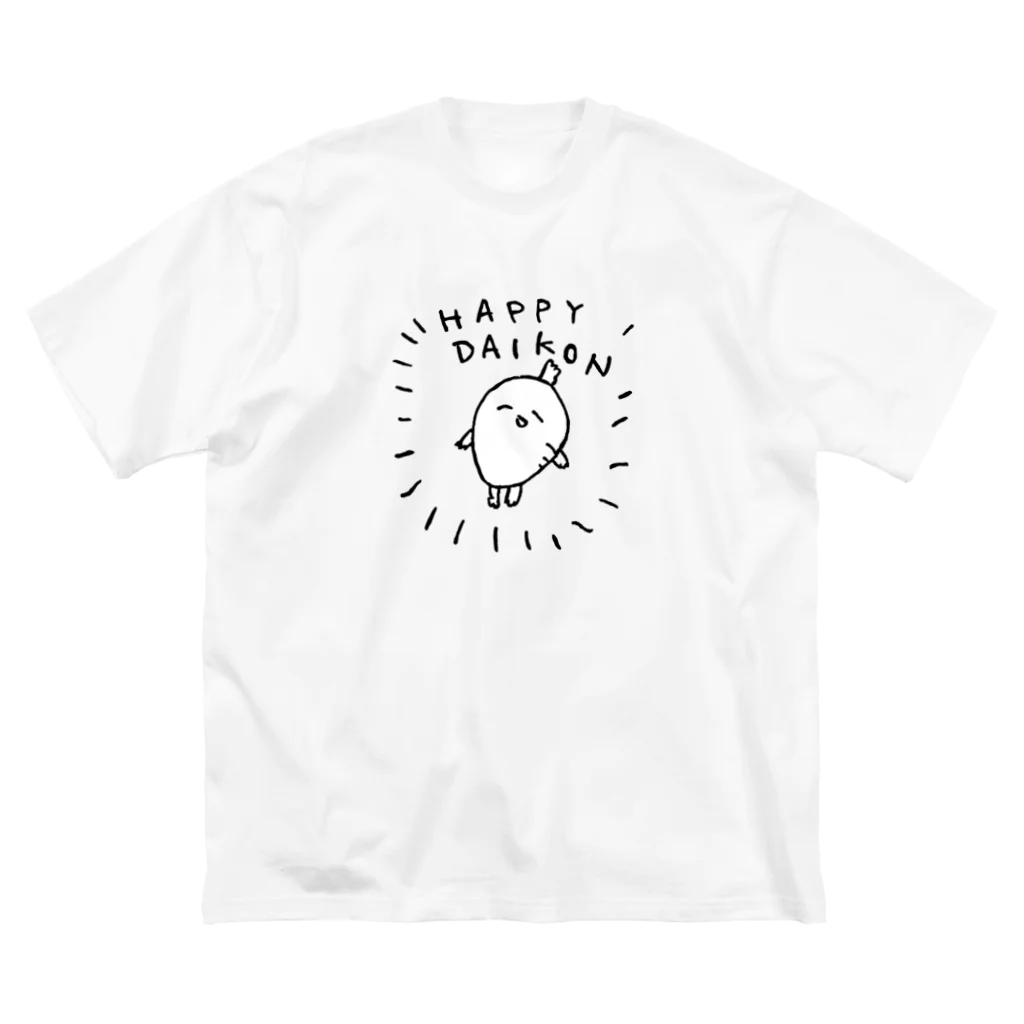 のろいぬのHAPPYだいこん ビッグシルエットTシャツ