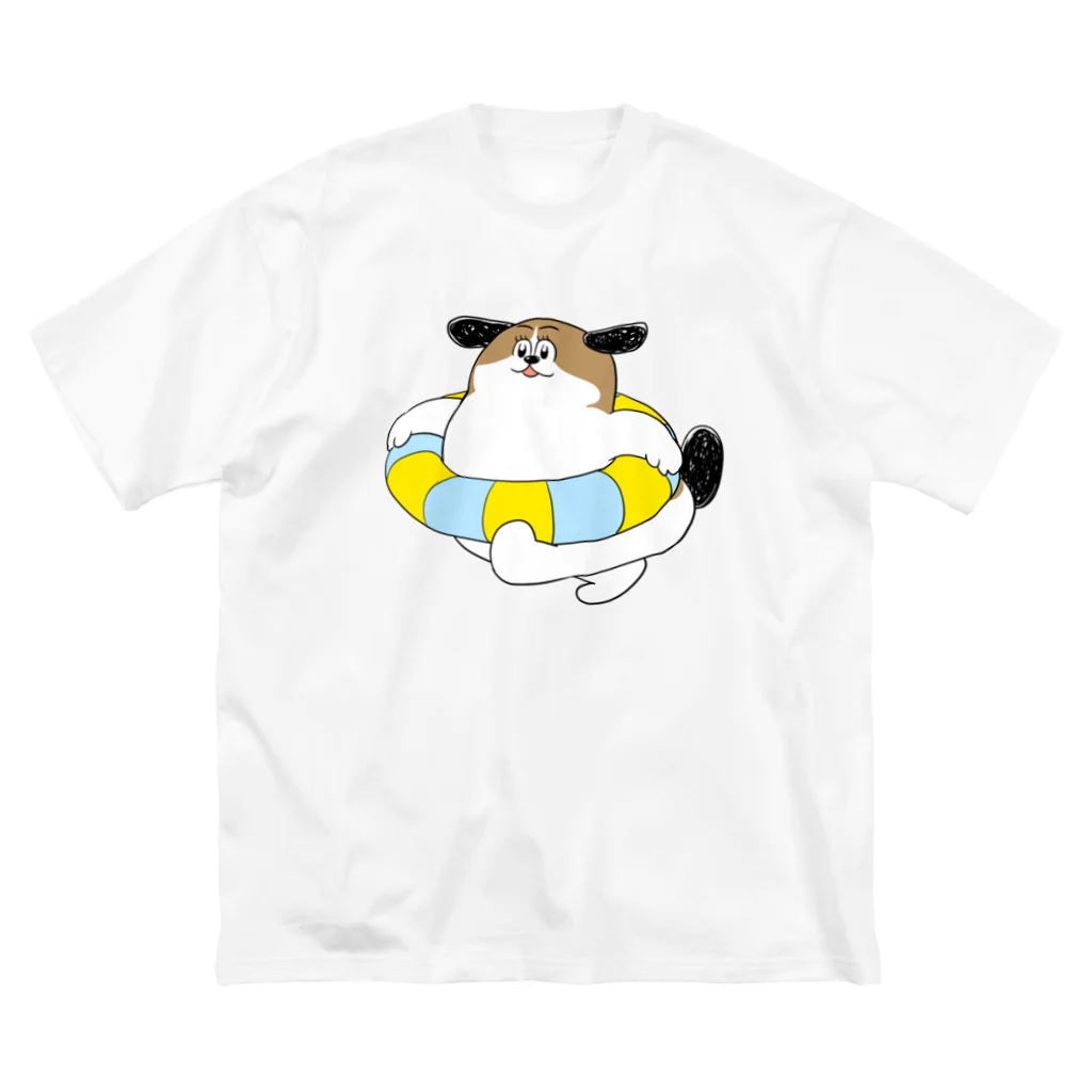 マツバラのもじゃまるうきわ ビッグシルエットTシャツ