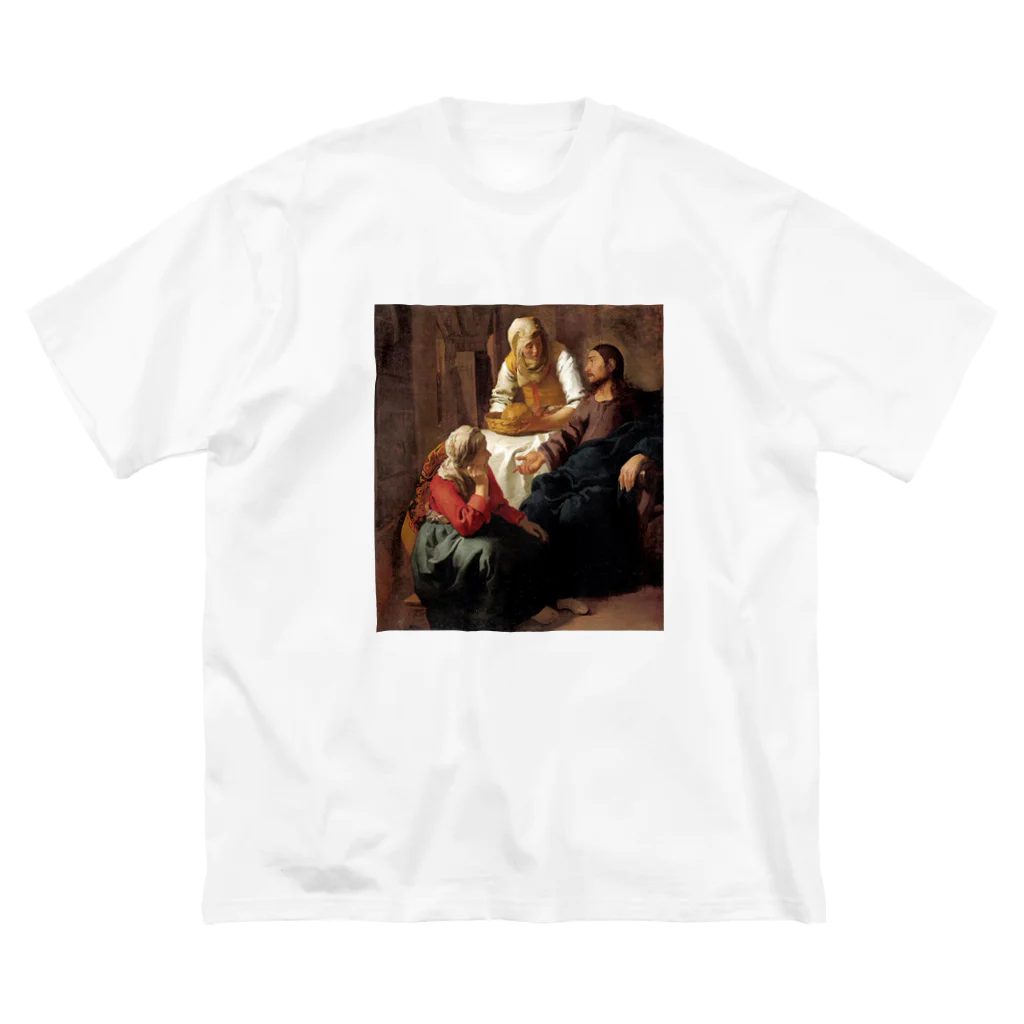 Art Baseのマリアとマルタの家のキリスト / フェルメール(Christ in the House of Martha and Mary 1654) ビッグシルエットTシャツ