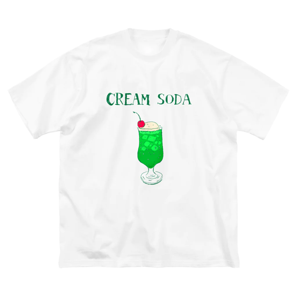 NIKORASU GOの昭和レトロデザイン「クリームソーダ」 Big T-Shirt