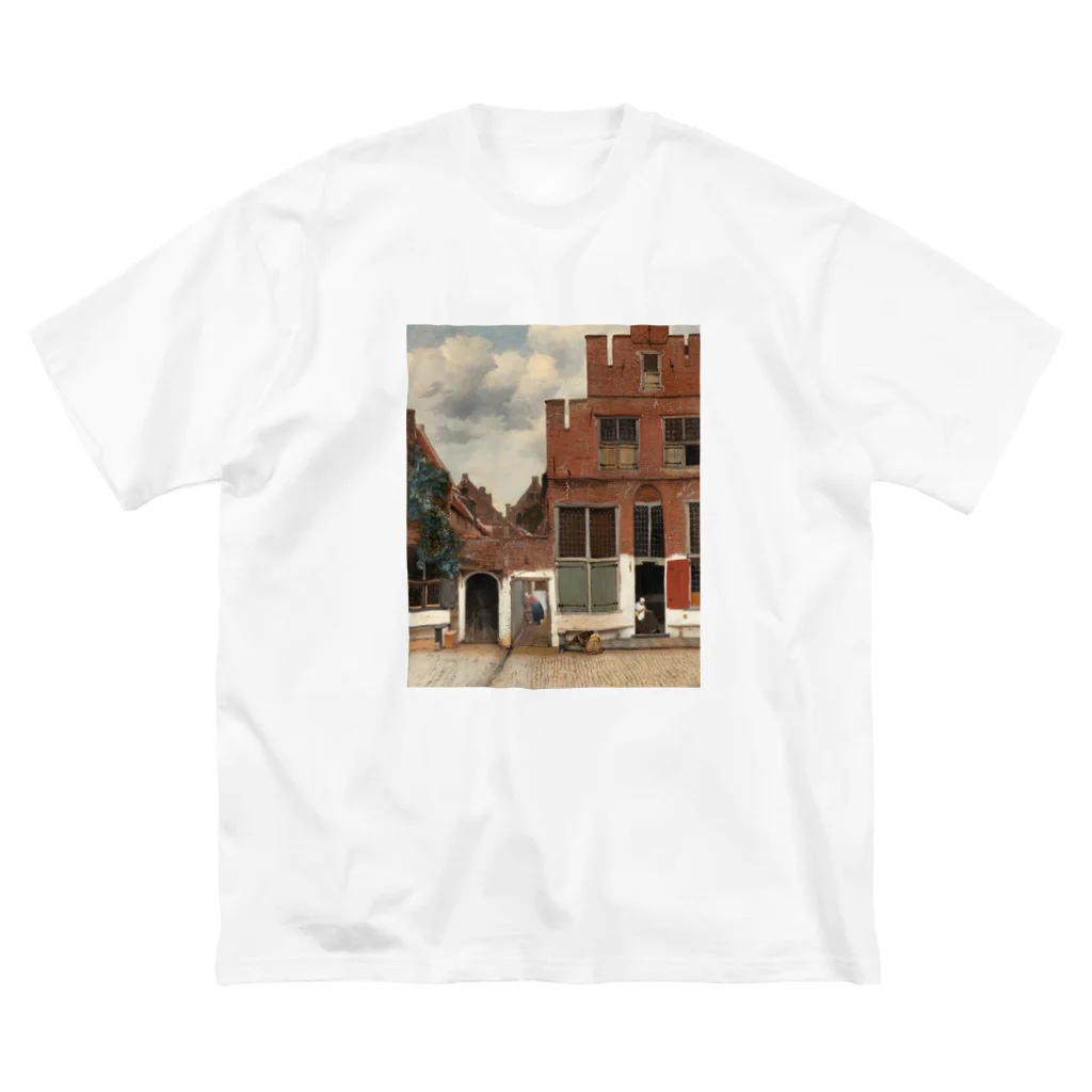 Art Baseの小路 / フェルメール (View of Houses in Delft (The little Street) 1658) ビッグシルエットTシャツ