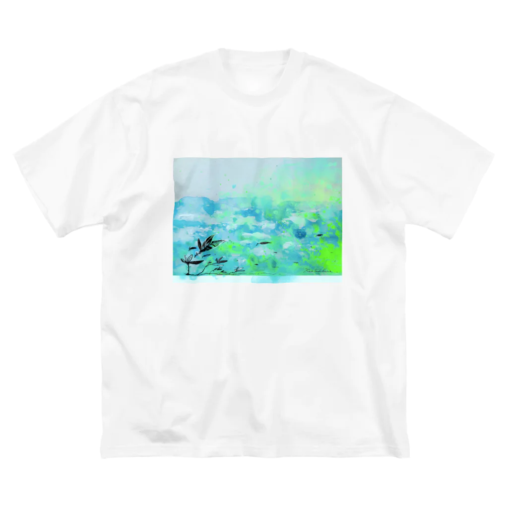 太陽drops -立華 圭グッズショップ-の10時の海 ビッグシルエットTシャツ