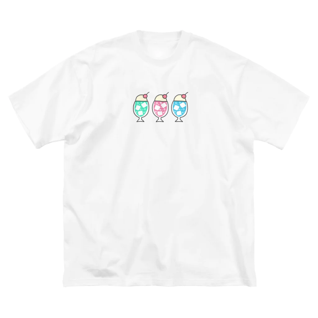 giragira!の三種のクリームソーダ ビッグシルエットTシャツ