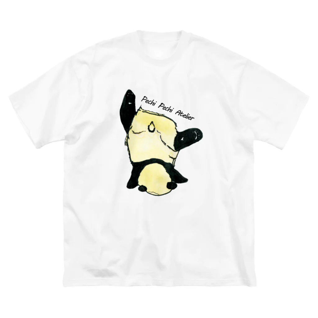 ぺちぺち工房 Pechi Pechi Atelierのずっこけぱんだ ビッグシルエットTシャツ