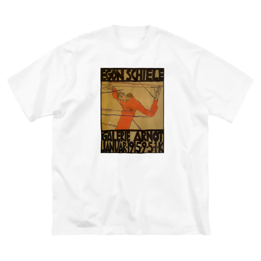 Art Baseのエゴン・シーレ / 1914 /Self Portrait as St. Sebastian (poster) / Egon Schiele ビッグシルエットTシャツ