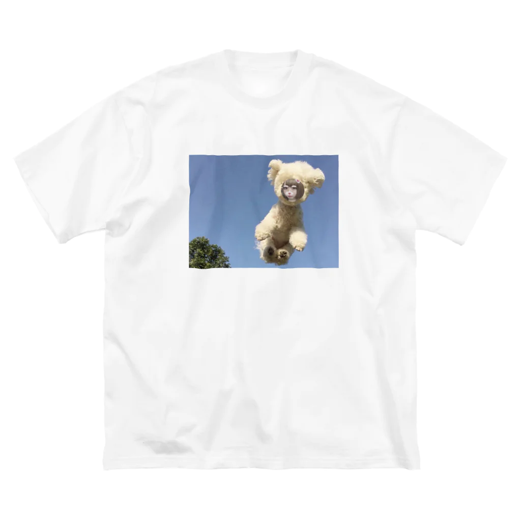 もちんしょっぷの飛行餅生犬 ビッグシルエットTシャツ