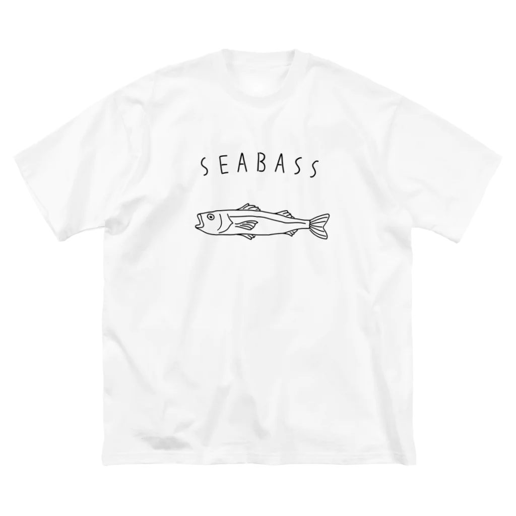 Aliviostaのシーバス スズキ ゆるい魚イラスト 釣り ビッグシルエットTシャツ