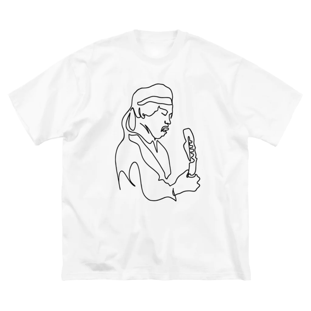 Aliviostaのジミヘン イラスト ビッグシルエットTシャツ