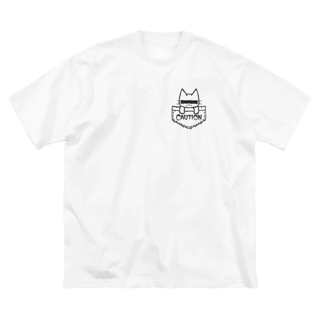 9632のぽけっとねこ ビッグシルエットTシャツ