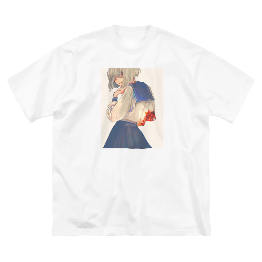 沼田ゾンビ⁉️のセーラー服 ビッグシルエットTシャツ