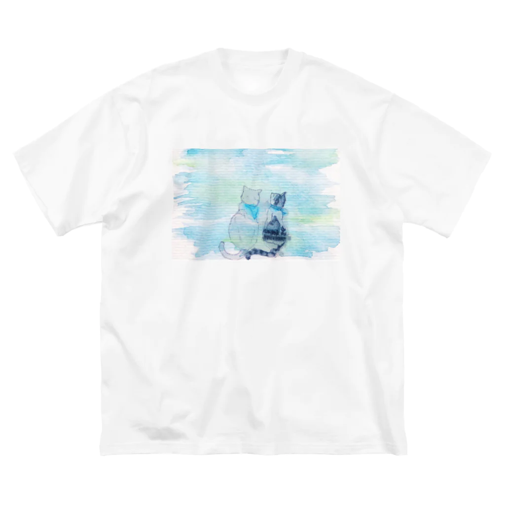 Meow__35のネコとソラ L Big T-Shirt