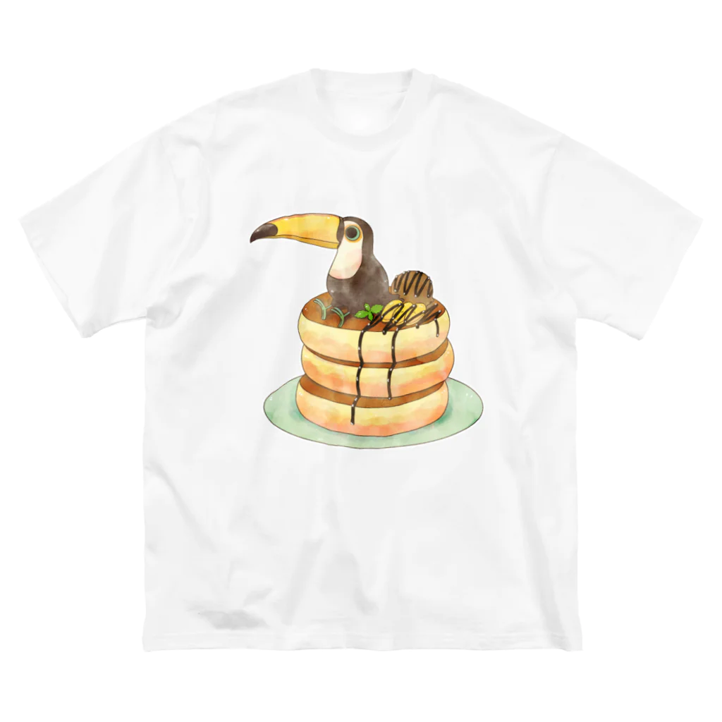 Oh!Hashi Shopのホットケーキとオオハシさん ビッグシルエットTシャツ