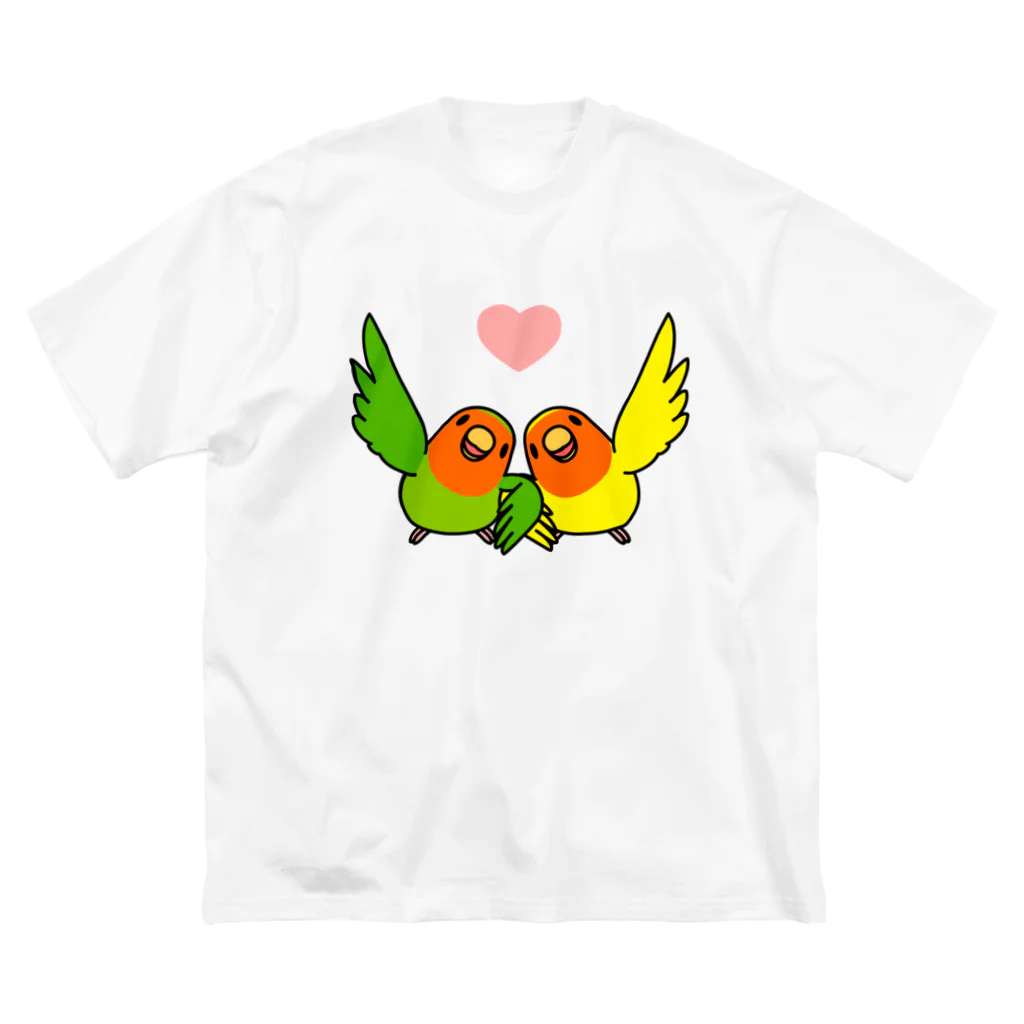 まめるりはことりのハイタッチなかよしコザクラインコ【まめるりはことり】 Big T-Shirt