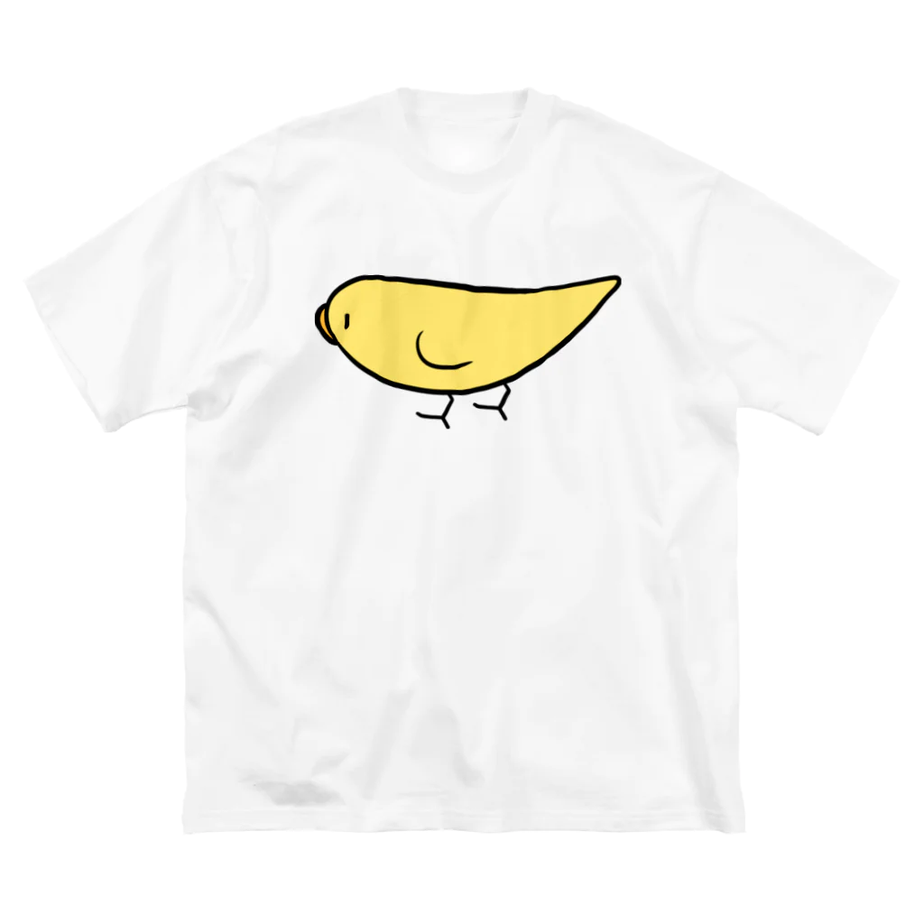 まめるりはことりのとことこセキセイインコルチノーちゃん【まめるりはことり】 ビッグシルエットTシャツ