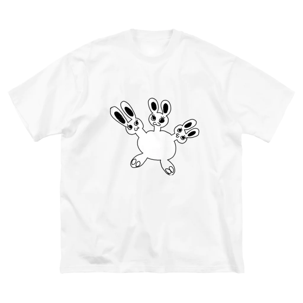 zigoku no animalの地獄のウサギ ビッグシルエットTシャツ
