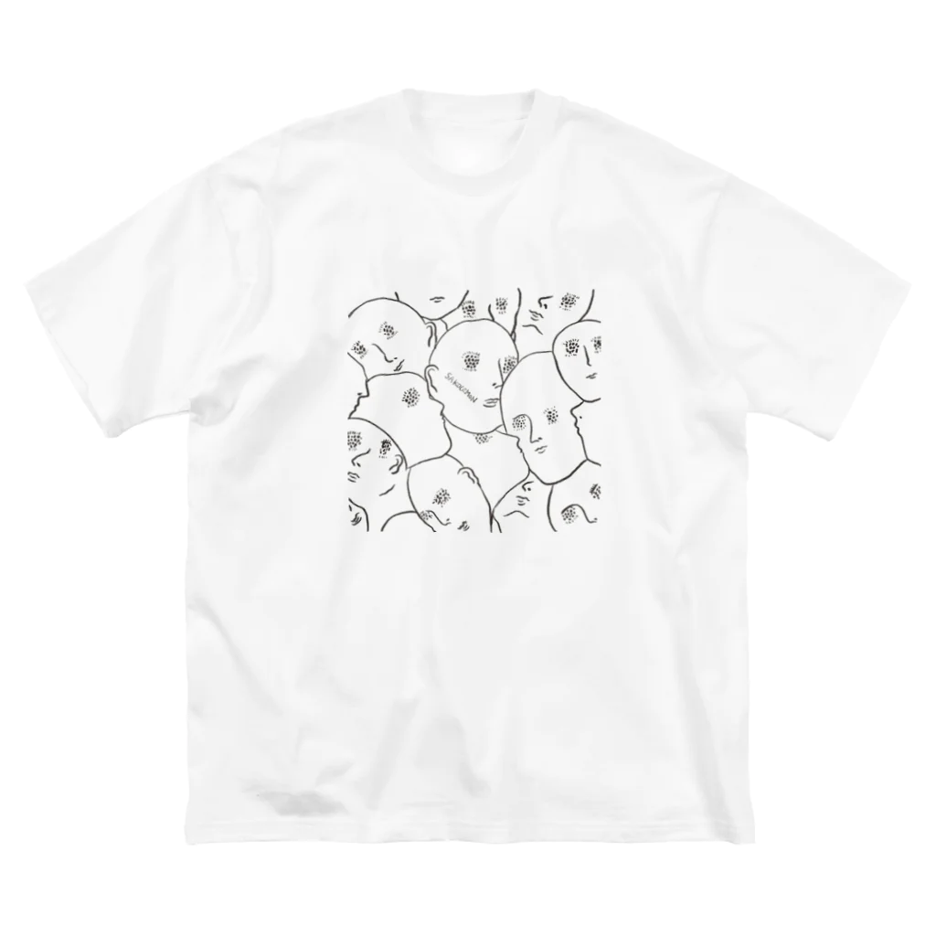  むきむき   地球生活のトモダチ ビッグシルエットTシャツ