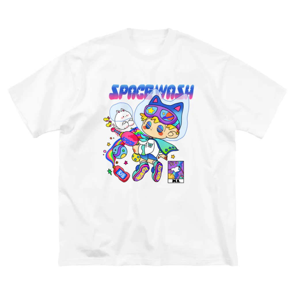 space laundryのスペースウォッシュ～黒地用～ Big T-Shirt