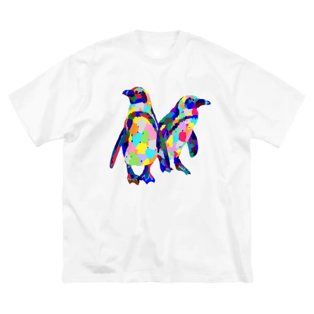 meiroのカラフルなペンギン Big T-Shirt