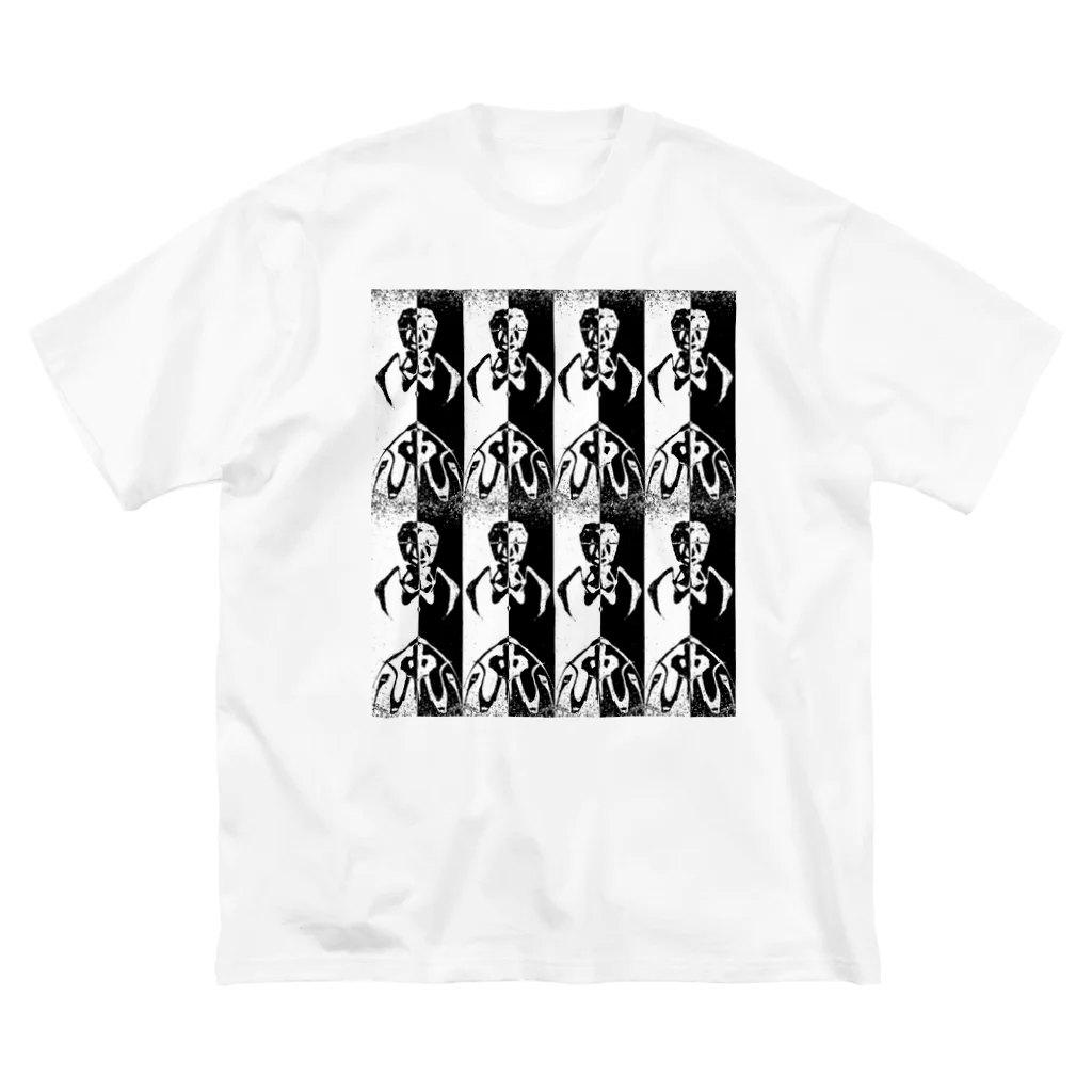 兎派の二色黒兎-ニショククロウサギ-(BK＆WH) Big T-Shirt