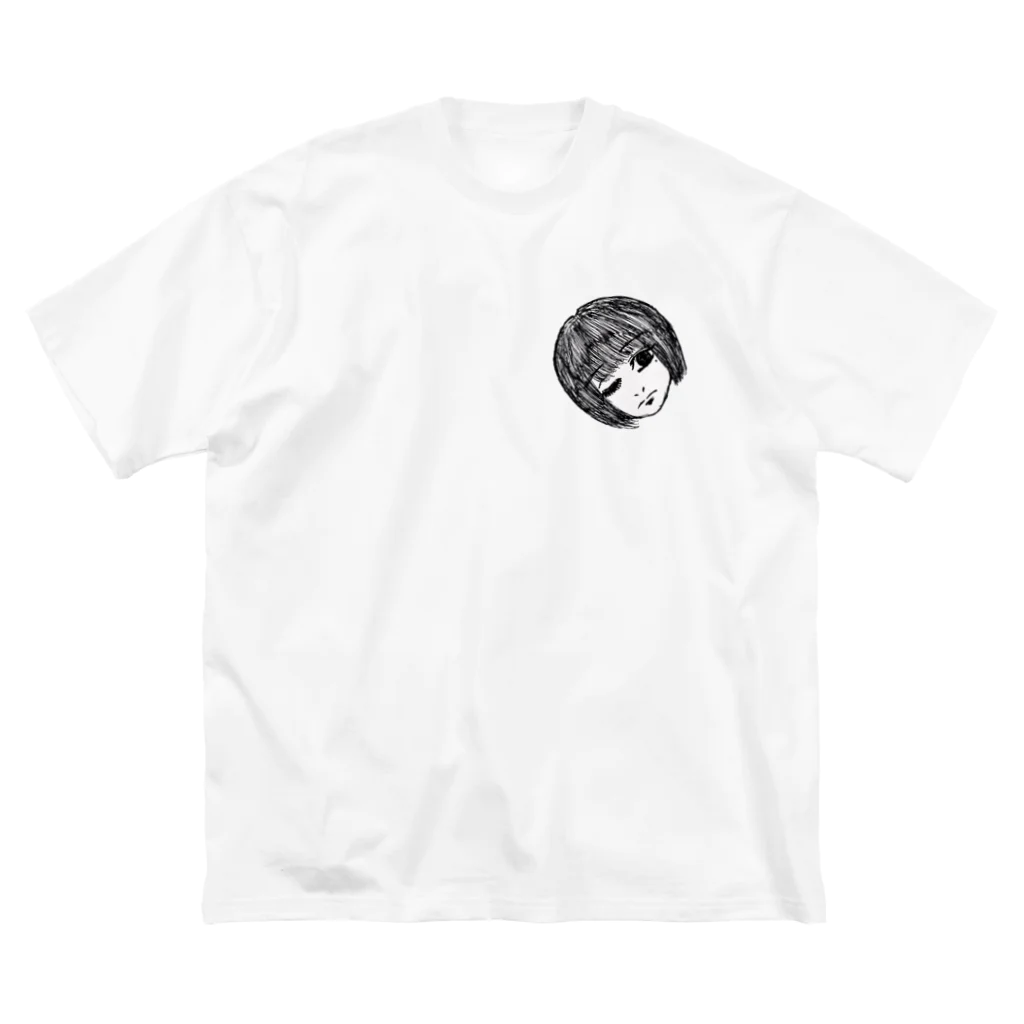 古春一生(Koharu Issey)の傾げる生首ちゃん。 ビッグシルエットTシャツ