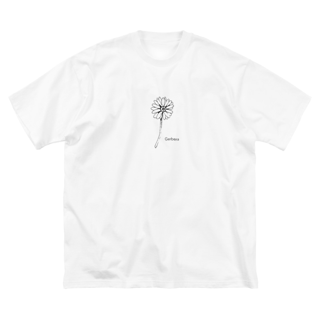 LePuyのモノクロ〝ガーベラ〟イラスト Big T-Shirt