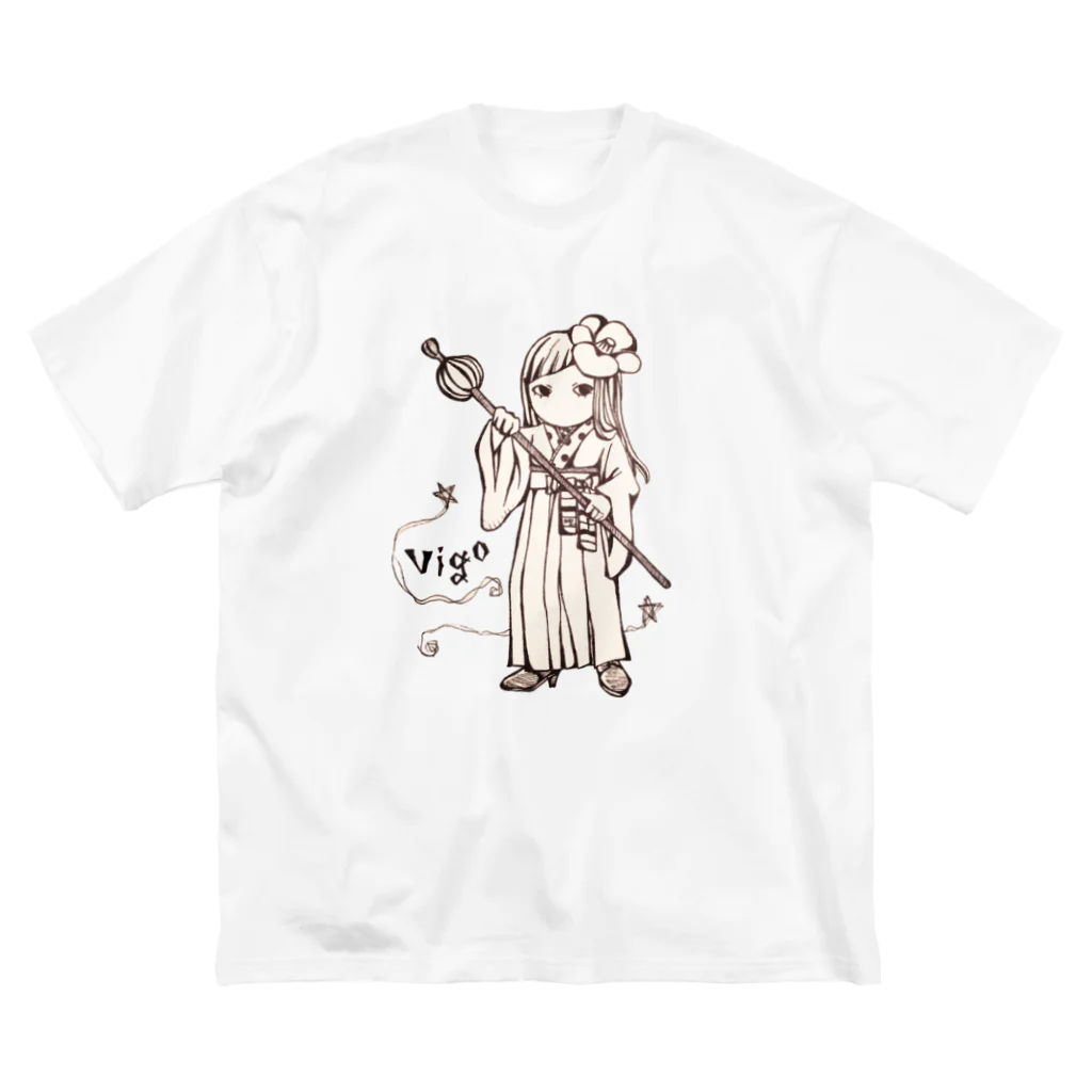 エンピツの星のアクセな12星座　乙女座 ビッグシルエットTシャツ