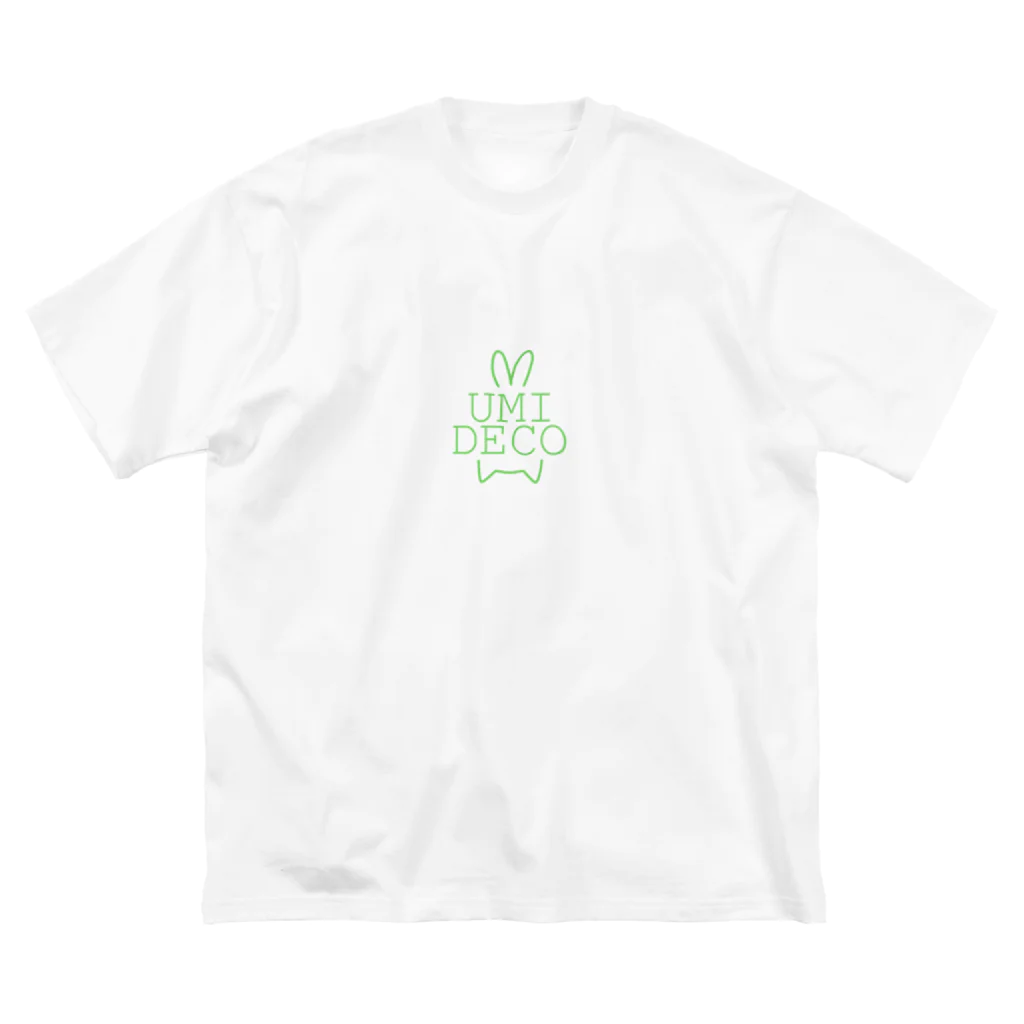 うみでこch【公式】のうみでこロゴ(緑) ビッグシルエットTシャツ