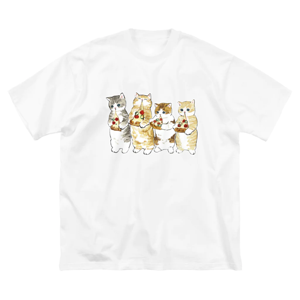 mofusandのみよーんピザ ビッグシルエットTシャツ