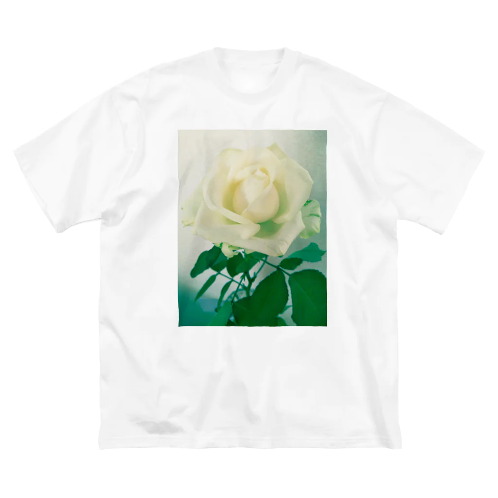 soundの薔薇 (青系 大) ビッグシルエットTシャツ