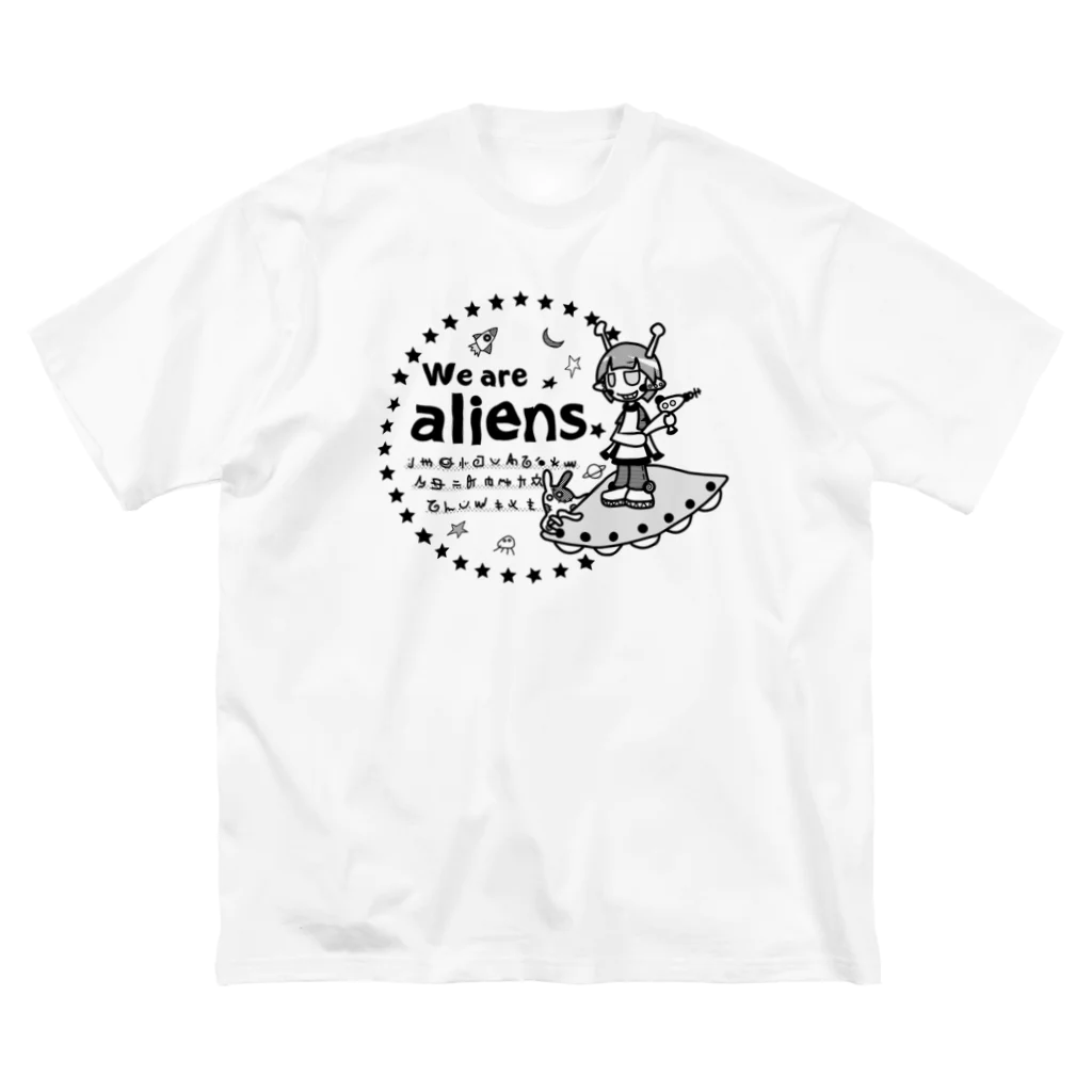 cosmicatiromの我々は宇宙人だ ビッグシルエットTシャツ