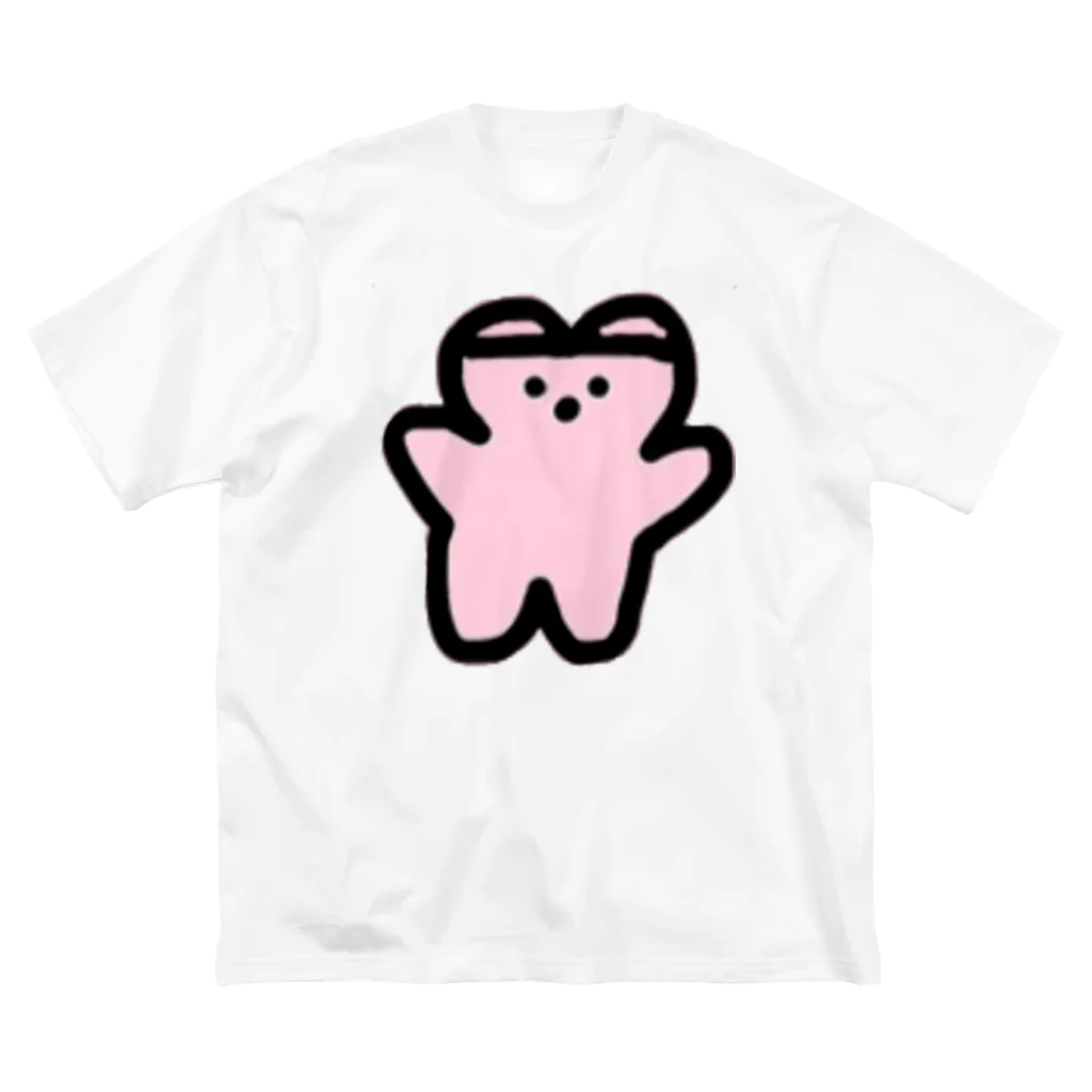 くまくま。ショップのくまくま。めるへんゆめぴんく（春のせい） ビッグシルエットTシャツ