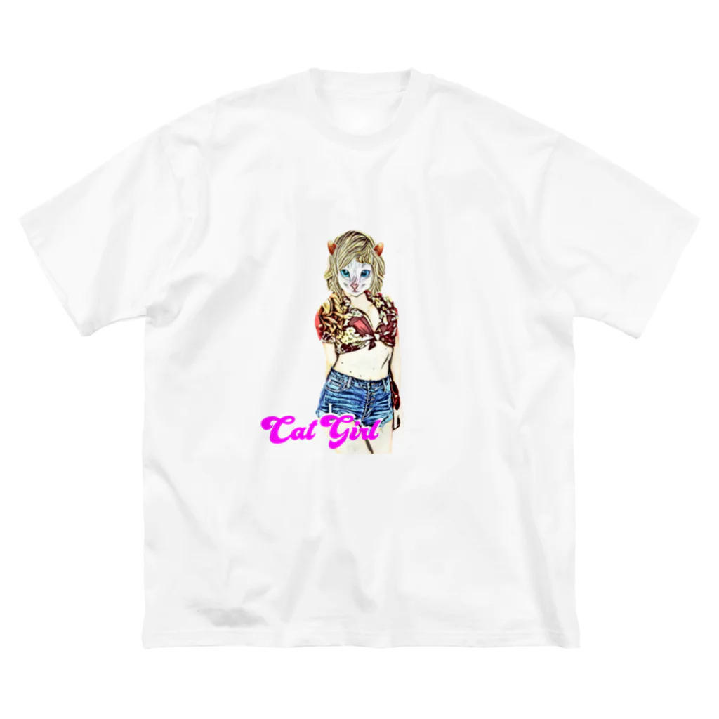 Rock catのCAT GIRL ALOHA ビッグシルエットTシャツ