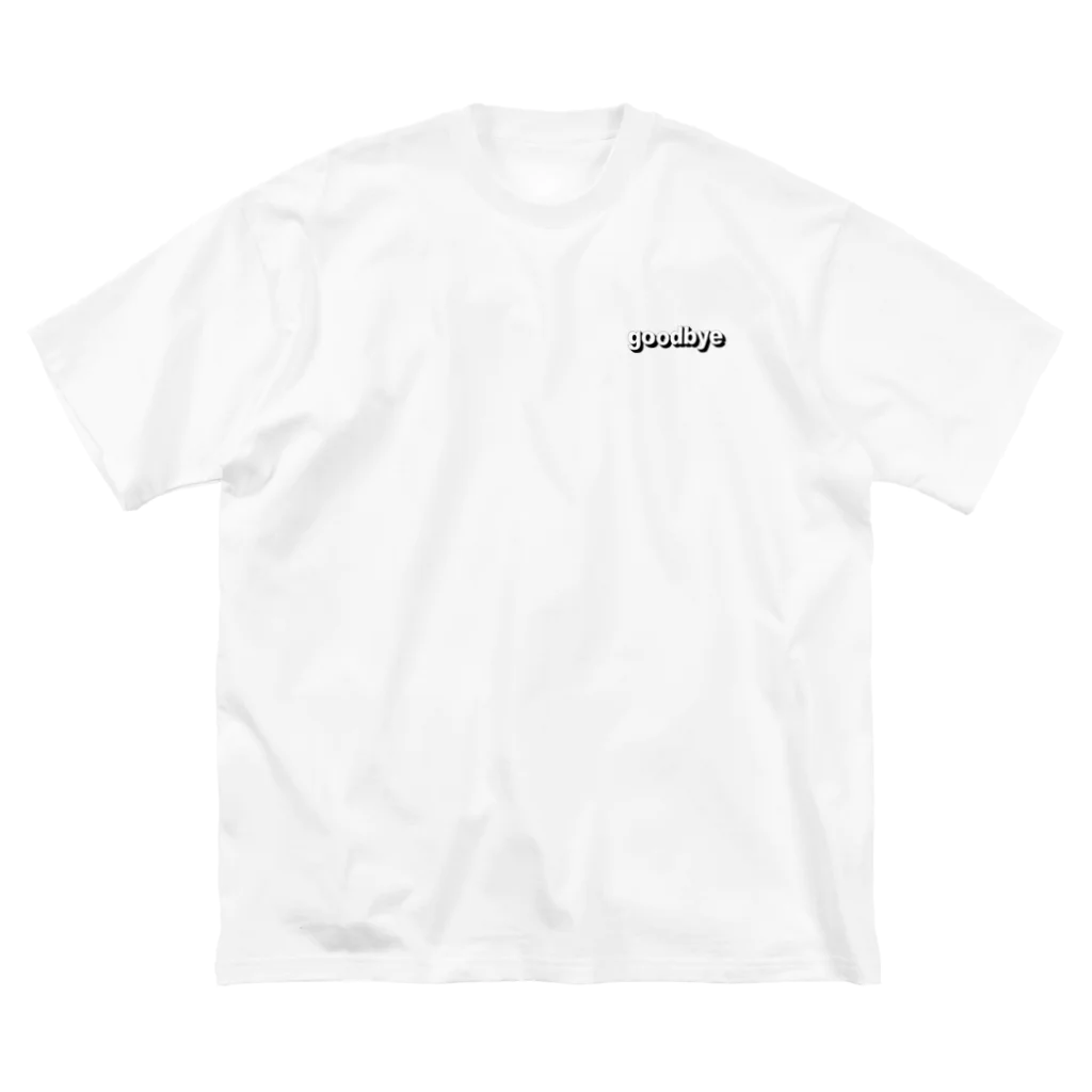 colorbarsのgoodbye モノクロ ビッグシルエットTシャツ