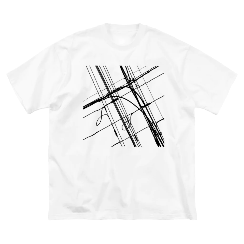 福 紀心 の 作品グッズの電線9 Big T-Shirt