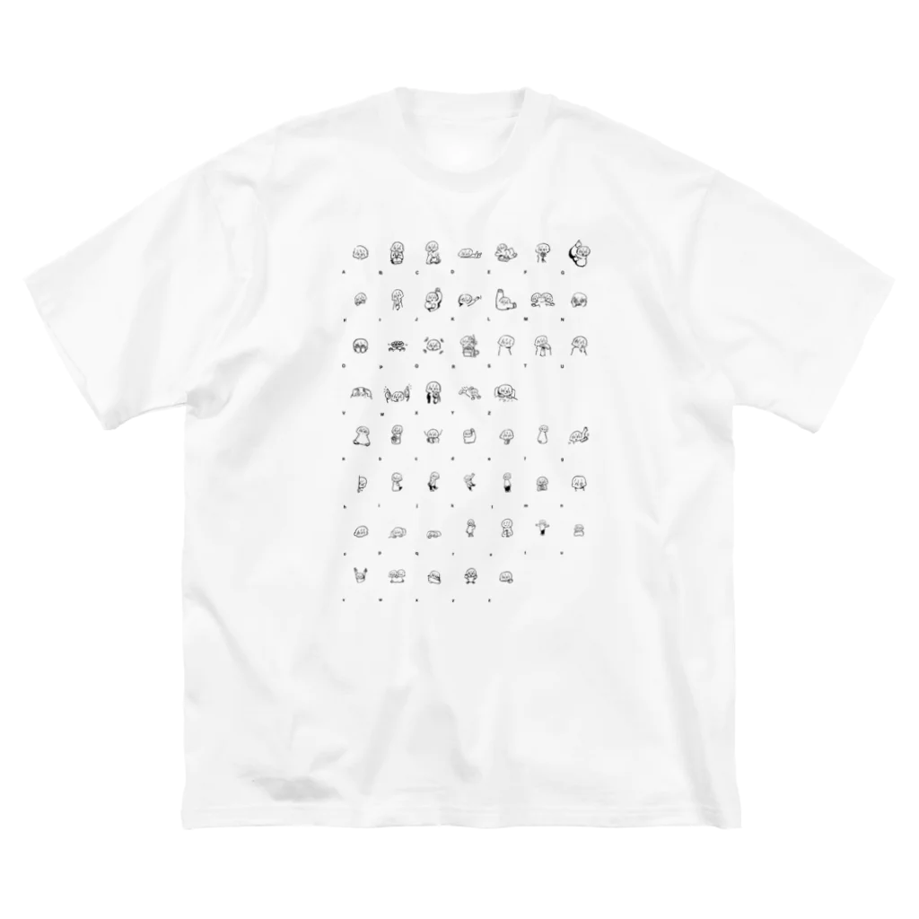 あけたらしろめのSRMglyph_Semibold ビッグシルエットTシャツ