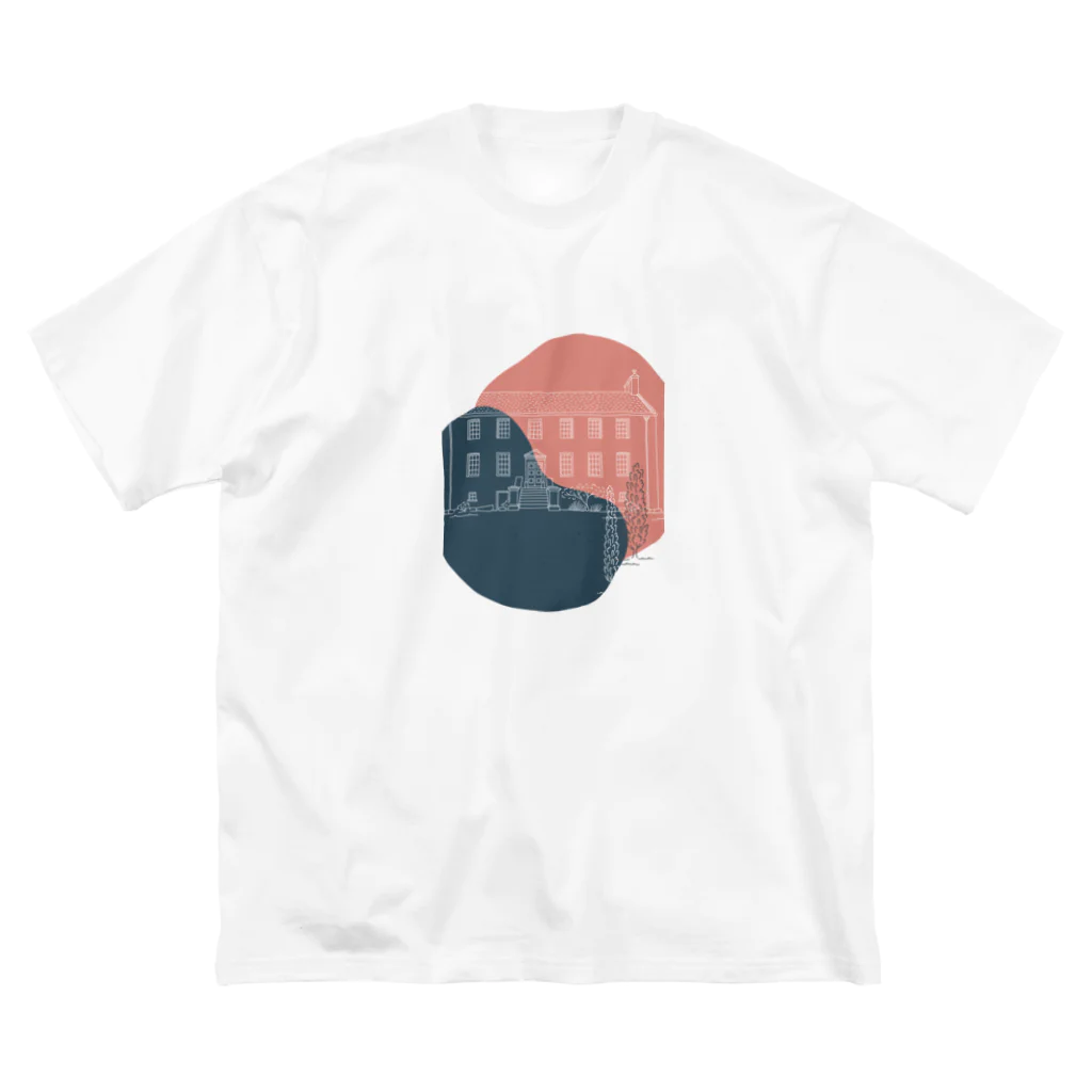 SANKAKU DESIGN STOREの事件の匂いがするペンション。 ビッグシルエットTシャツ