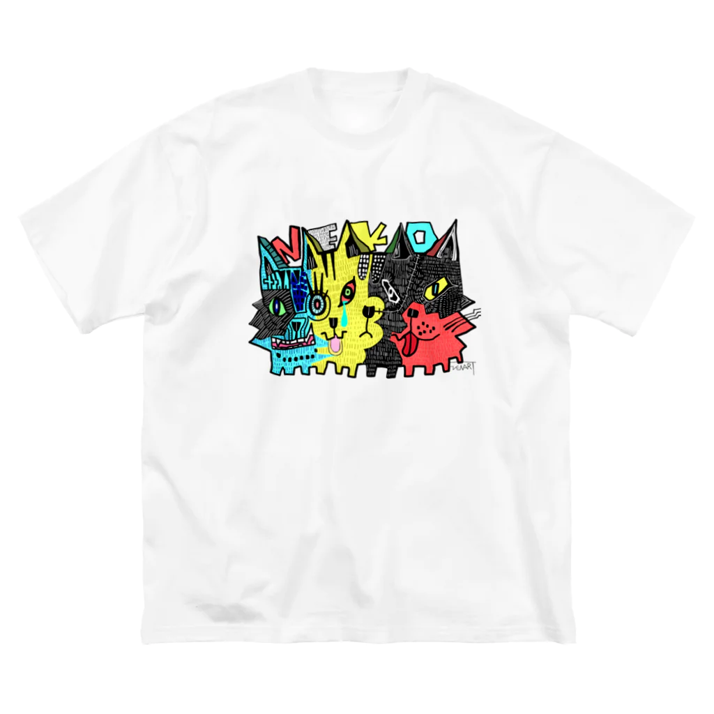 ZENART(ゼンアート)の4猫　ヨネコ ビッグシルエットTシャツ