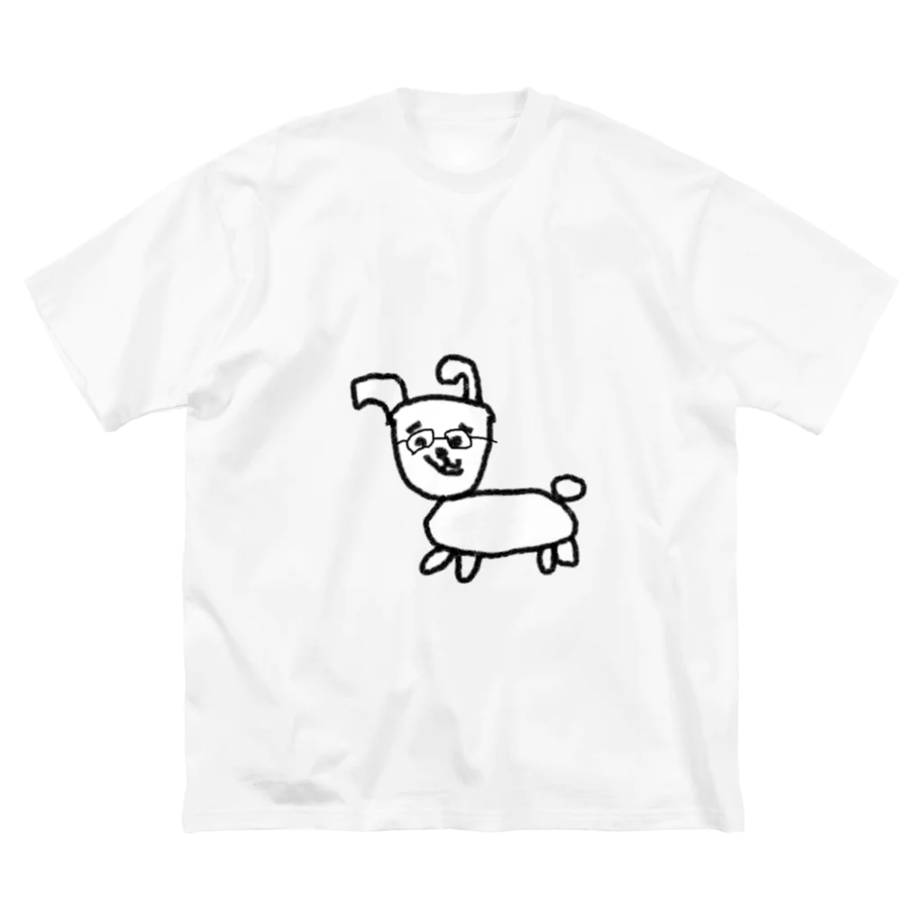 おえかきレベル低すぎの森の陰キャうさぎ ビッグシルエットTシャツ