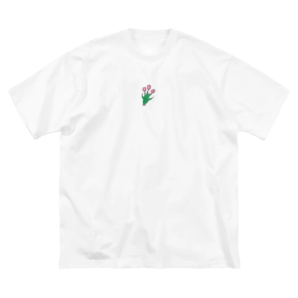  こぐま        のピンクのチューリップ Big T-Shirt